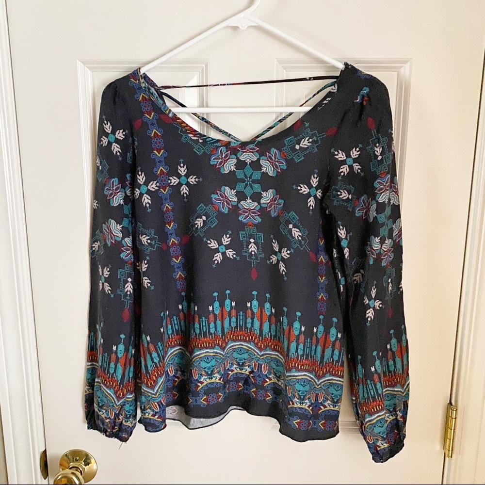 Blue design shirt